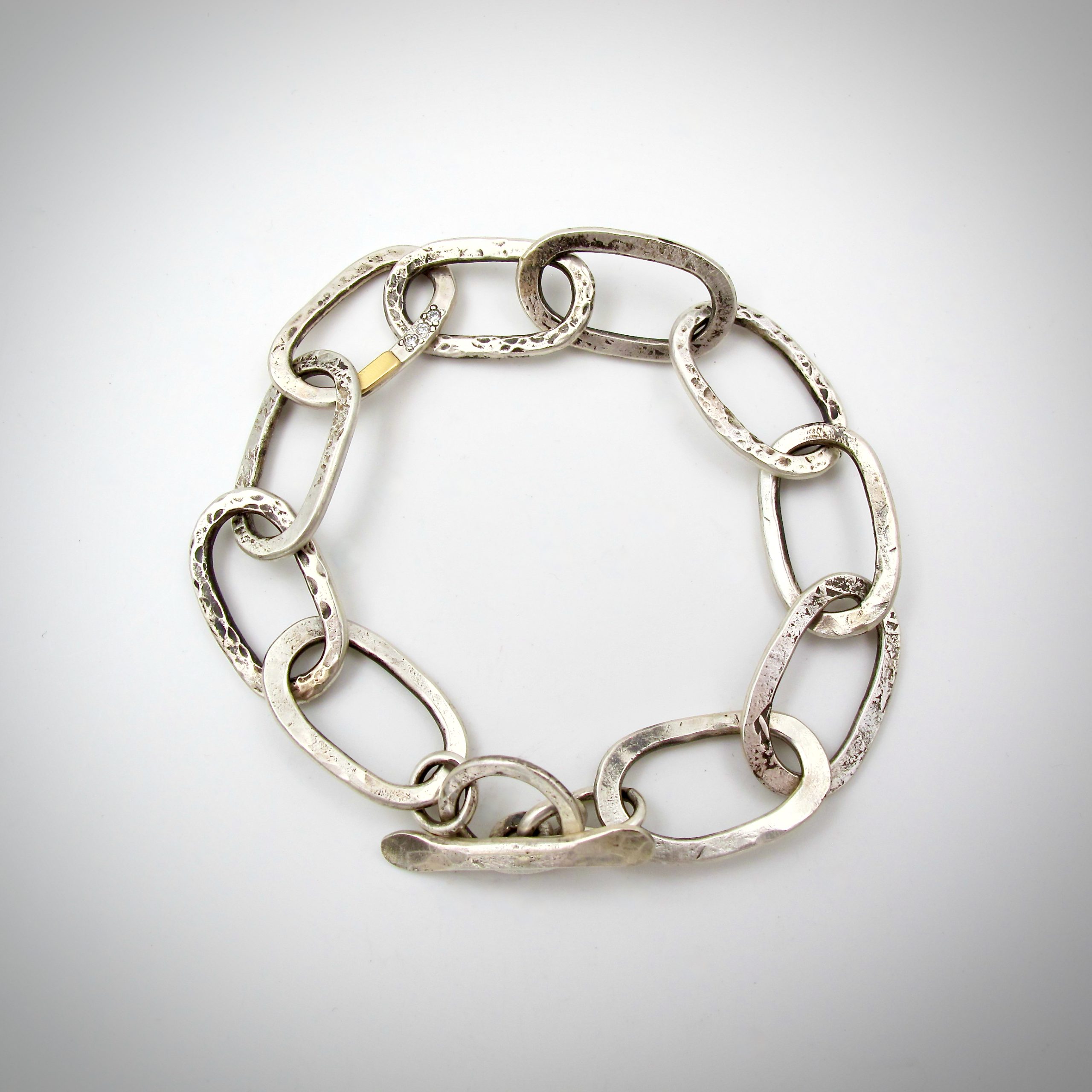 Chain link silver bracelet