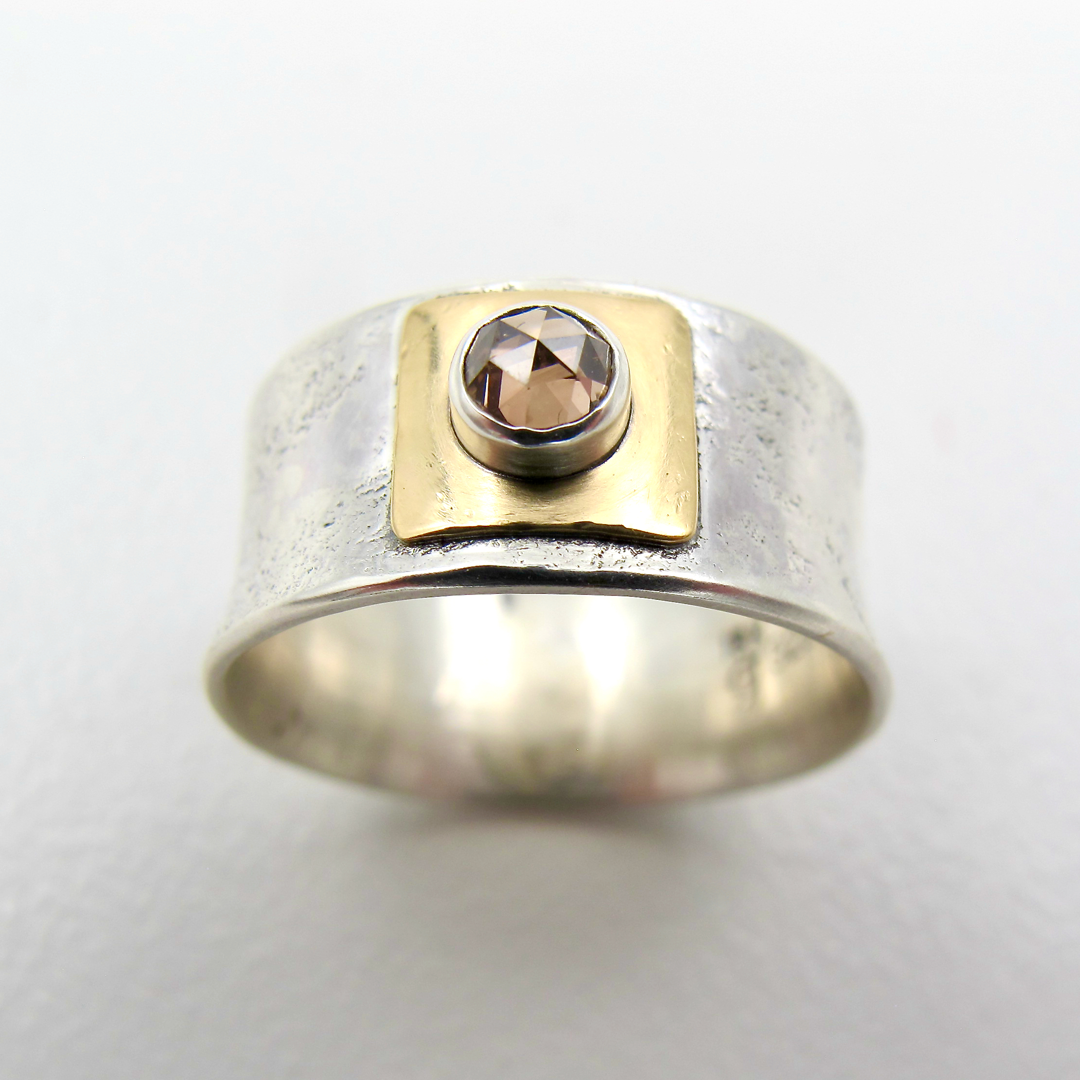 Diamond Gold and Silver Ring