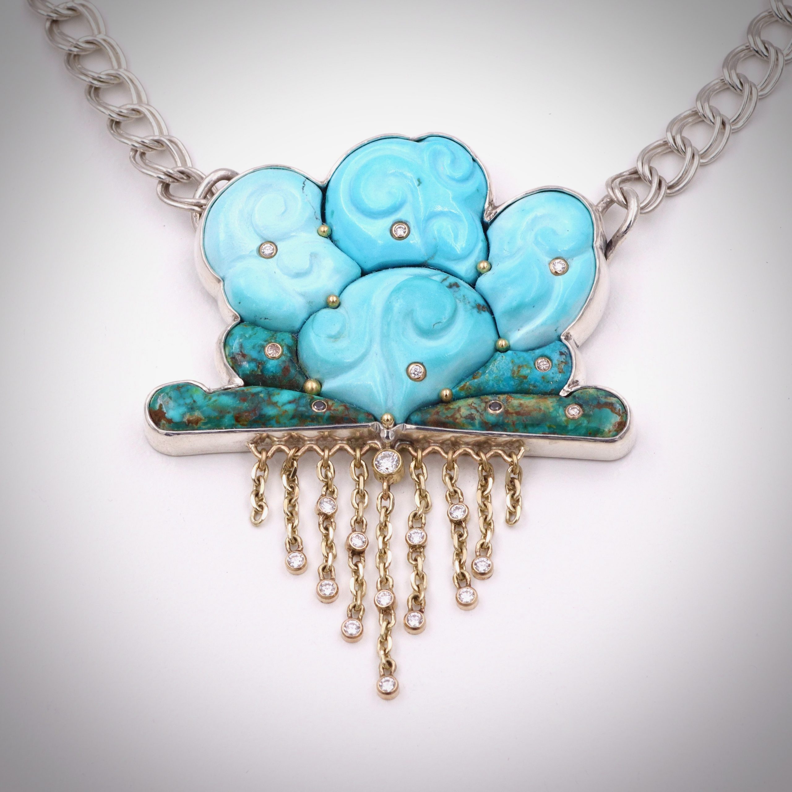 Turquoise and Diamond necklace