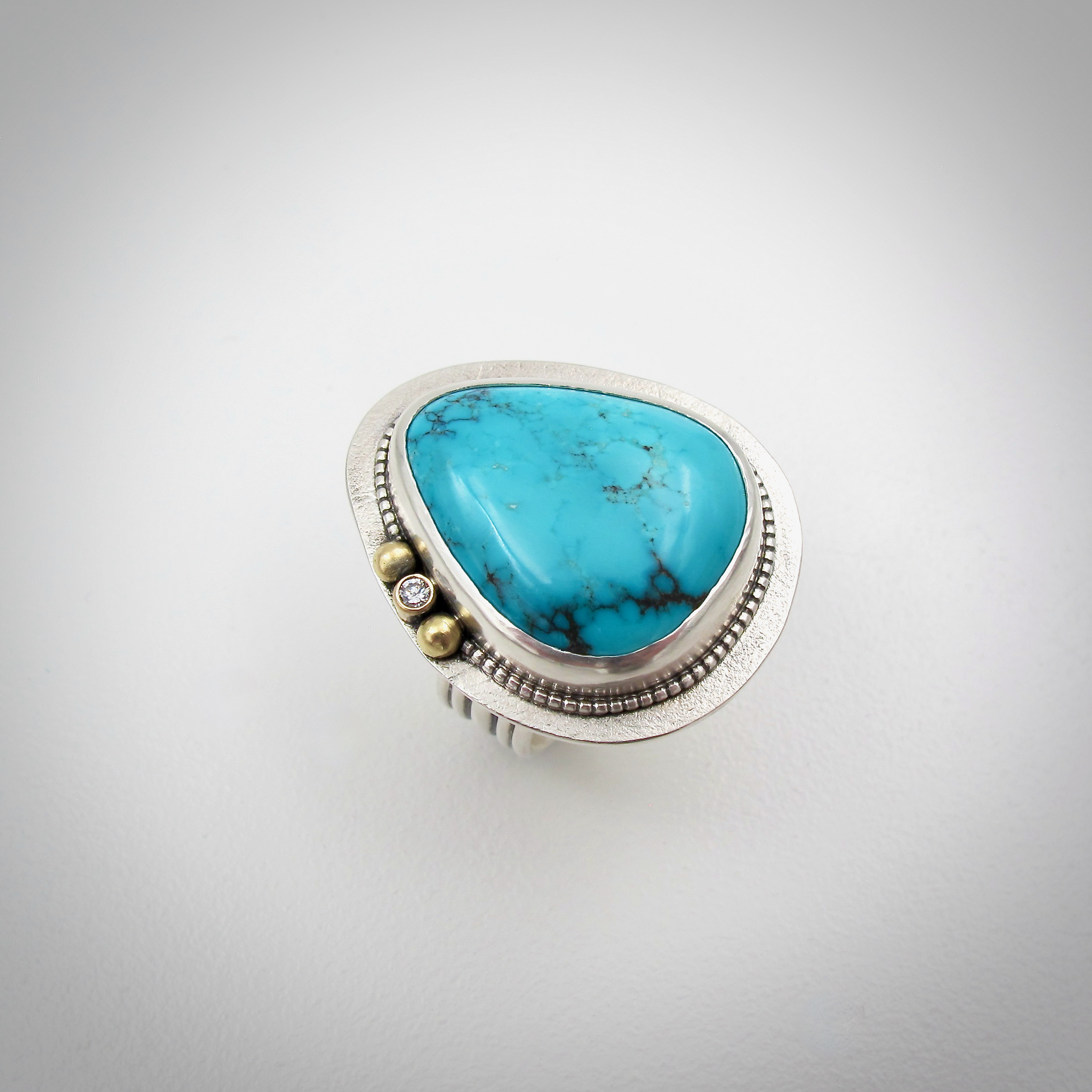 turquoise ring, turquoise, Blue Moon turquoise, ring, jewelry, silver