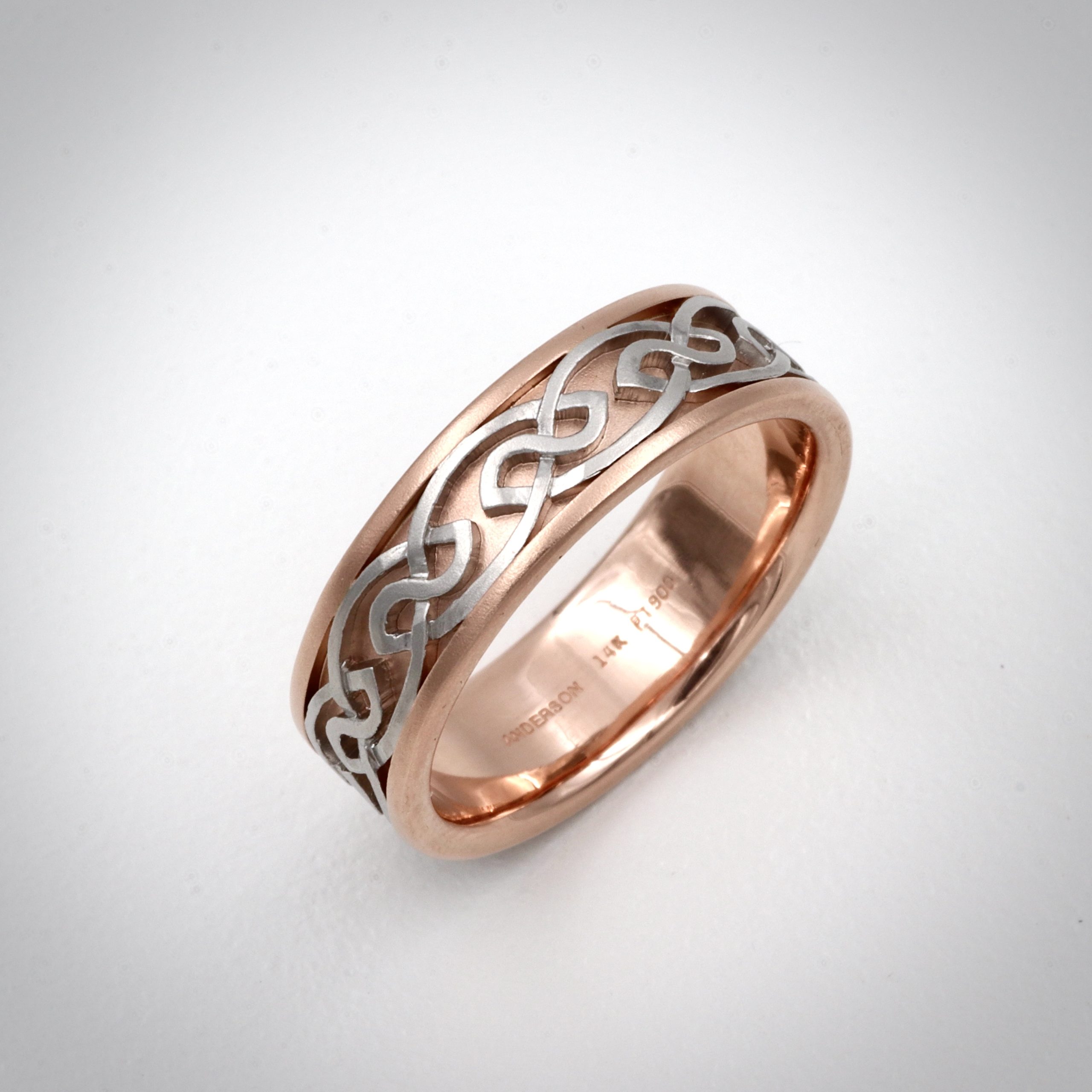 Celtic Knot Rose Gold and Platinum Ring rose gold, platinum, celtic design, celtic knot ring, rose gold engagement ring